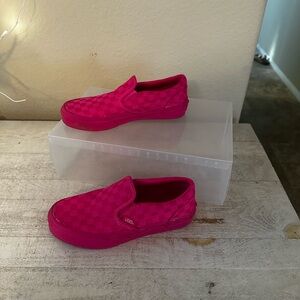 Vans Kids Slip-On Sneakers - Hot Pink Checkerboard